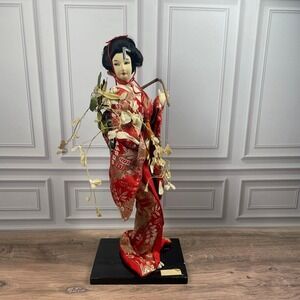 Vintage Japanese Kabuki Doll Fujimusume Wisteria Spirit Kimono Display